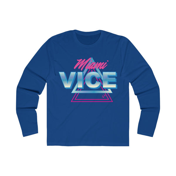 Welcome to Miami Vice Long Sleeve Royal Blue T-Shirt