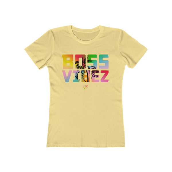 Boss Vibez Ladies Banana Cream T-Shirt