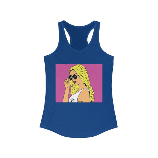 Big B Collaboration Blue Racerback Tank