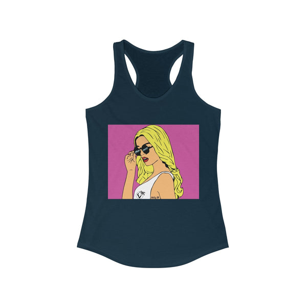 Big B Collaboration Dark Blue Racerback Tank