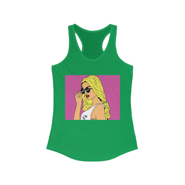 Big B Collaboration Green Racerback Tank