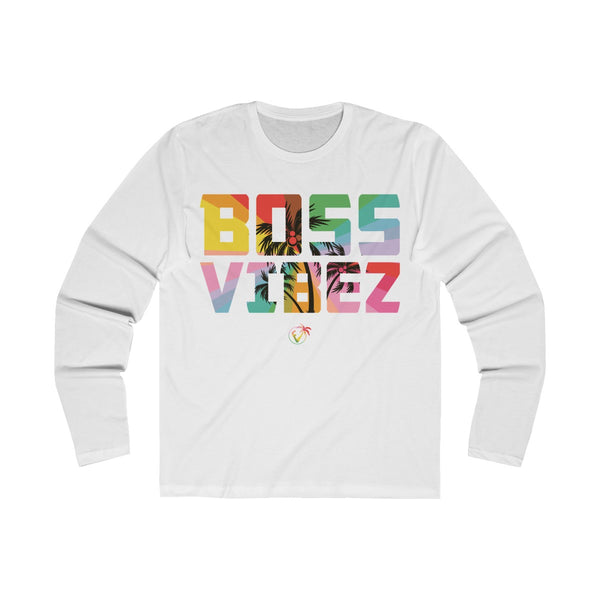 Boss Vibez Long Sleeve White T-Shirt