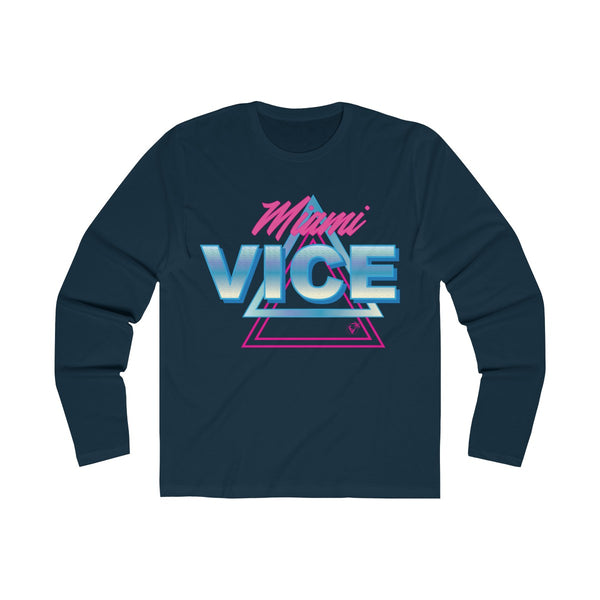Welcome to Miami Vice Long Sleeve Navy T-Shirt
