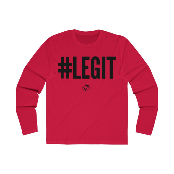 #Legit Long Sleeve Red T-Shirt