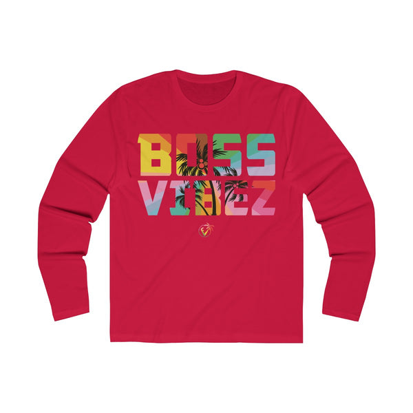 Boss Vibez Long Sleeve Red T-Shirt