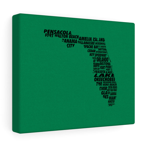 Florida City Map - Portrait Canvas