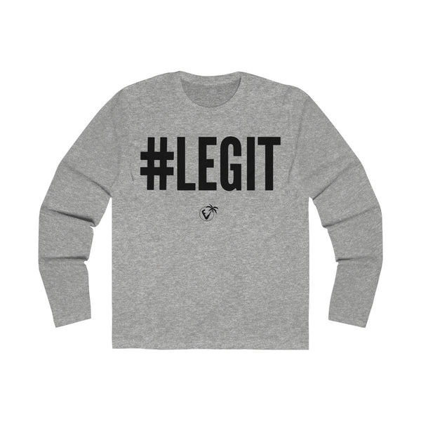 #Legit Long Sleeve Grey T-Shirt