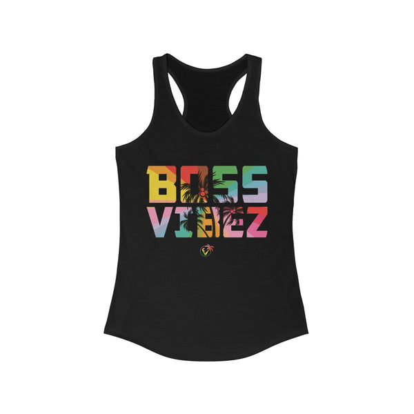 Boss Vibez Black Ladies Tank Tops