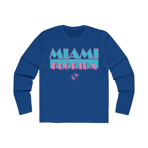 Miami Vice Long Sleeve Royal Blue T-Shirt