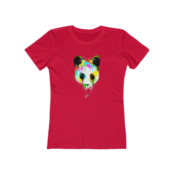 Panda Vibez Ladies Red T-Shirt