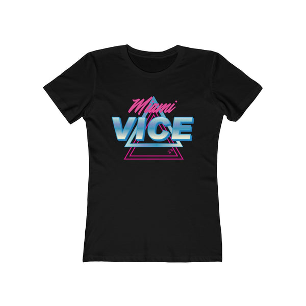 Welcome to Miami Vice Ladies Black T-Shirt