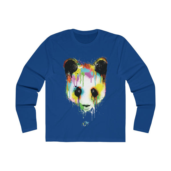 Panda Vibez Long Sleeve Royal Blue T-Shirt