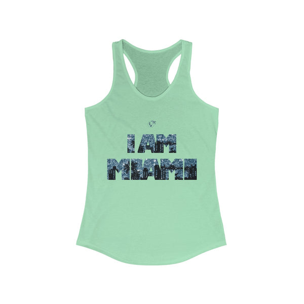 I Am Miami Light Green Ladies Tank Tops