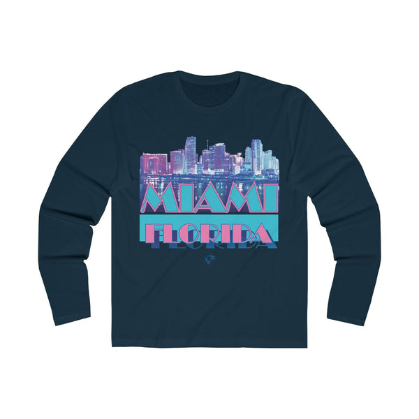 Vice City Long Sleeve Navy T-Shirt