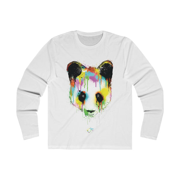 Panda Vibez Long Sleeve White T-Shirt