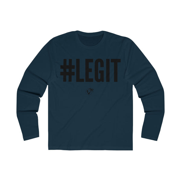 #Legit Long Sleeve Navy Blue T-Shirt