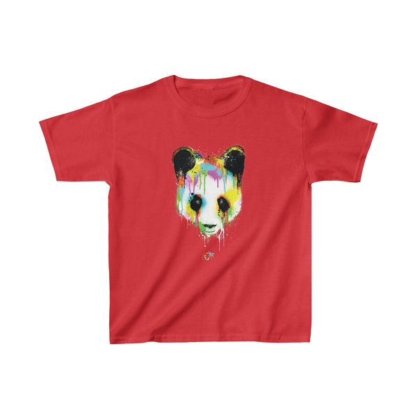 Panda Vibez Kids Red T-Shirt