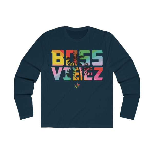 Boss Vibez Long Sleeve Navy Blue T-Shirt