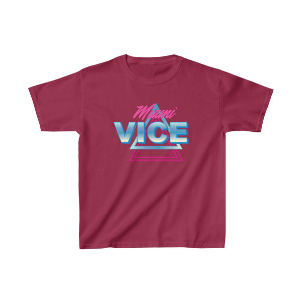 Welcome To Miami Vice Kids Cardinal Red T-Shirt
