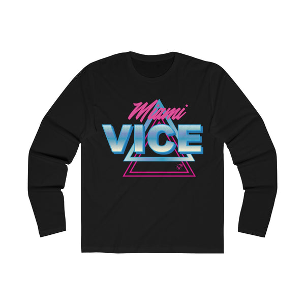 Welcome to Miami Vice Long Sleeve Black T-Shirt