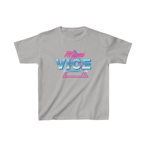 Welcome To Miami Vice Kids Grey T-Shirt