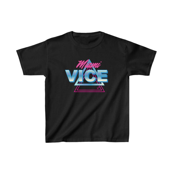 Welcome To Miami Vice Kids Black T-Shirt