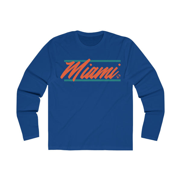 U are Miami Long Sleeve Royal Blue T-Shirt
