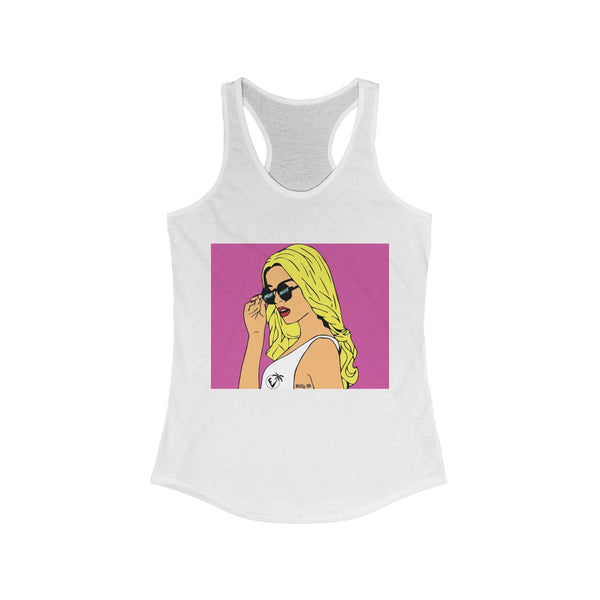 Big B Collaboration White Racerback Tank