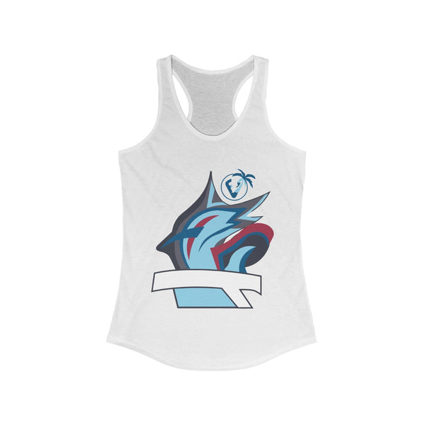 Marlin Vibez White Ladies Tank Tops