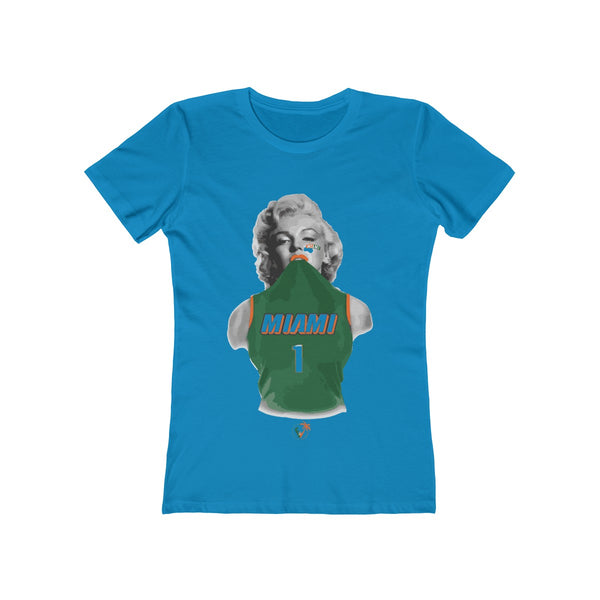 Miami Monroe Turquoise Ladies T-Shirts