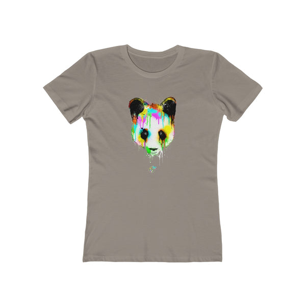 Panda Vibez Ladies Gray T-Shirt