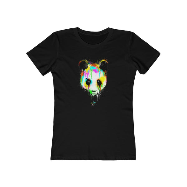Panda Vibez Ladies Black T-Shirt