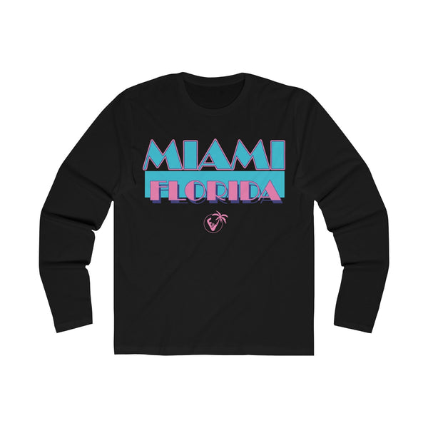 Miami Vice Long Sleeve Black T-Shirt