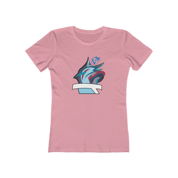 Marlin Vibez Ladies Solid Light Pink T-Shirt