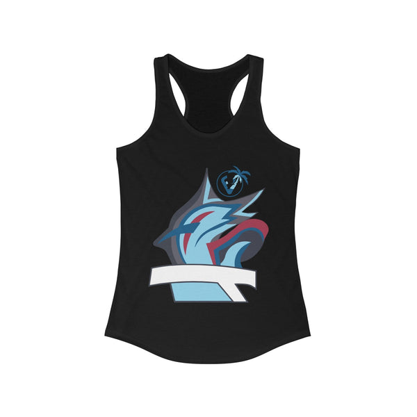 Marlin Vibez Black Ladies Tank Tops